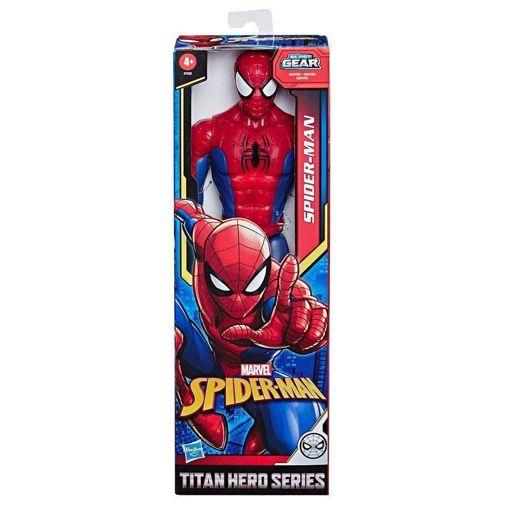Boneco Marvel Spider-Man Titan Hero Series, Figura de 30 cm - Homem Aranha - E7333 - Hasbro, Vermelho, azul e branco