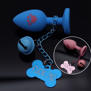 Etiqueta Do Cão 100 % Silicone Plugue Anal Plugues Unisexo Sex Stopper Brinquedos Adultos Para Homens/Mulheres Pata De Gato Fofa