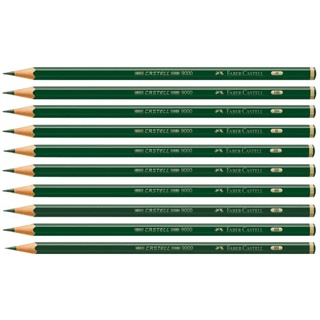 Lápis Faber Castell - Lápis Técnico Regent 9000 B, H, 2H, HB, 2B, 3B, 4B, 5B, 6B, 8B em Oferta na Shopee
