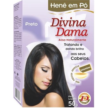 DIVINA DAMA HENE EM PO PRETO 50GR.