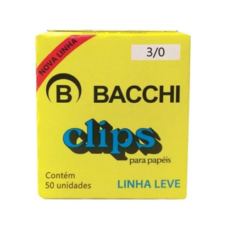Clips galvanizado NR 3/0 com 50 unidades Bacchi
