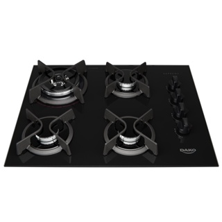 Cooktop 4 Bocas Preto com Mesa de Vidro e Tripla Chama Dako Supreme Bivolt em Oferta na Shopee