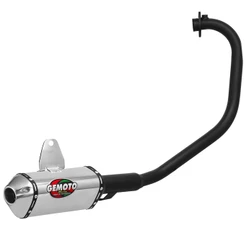 Escapamento Gemoto Racing 3 Trioval [Curva Preta] Fazer 150 2013/22 / Factor 125/150 2018/22