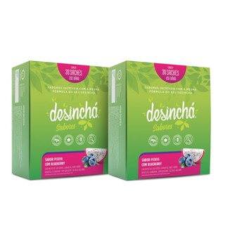 Kit 02 Chás Desinchá Sabores Pitaya com Blueberry