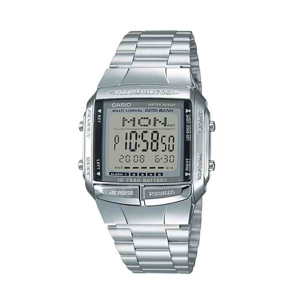 Relógio Prata Unissex Casio Vintage Data Bank DB-360-1ADF em Oferta na Shopee