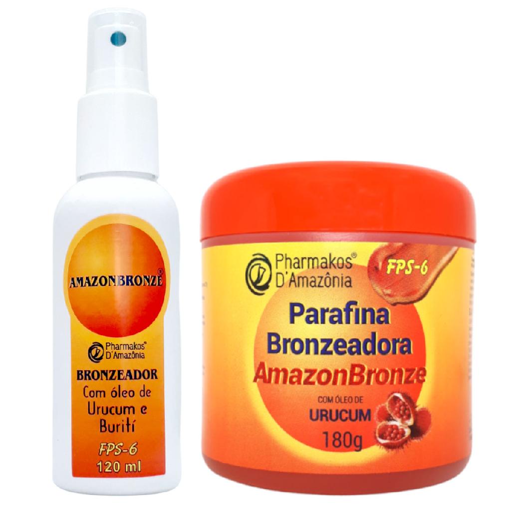 Kit Bronze Parafina Bronzeadora 180g E Oleo Bronzeador 120ml