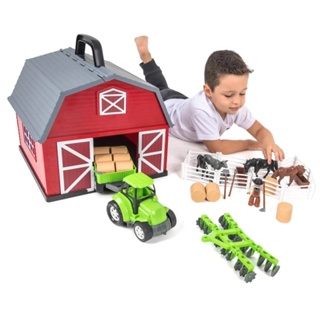Brinquedo A Fazendinha tipo Maleta com Celeiro  Poliplac em Oferta na Shopee
