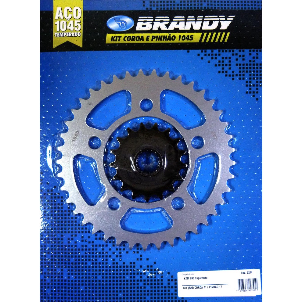 Kit Relação para Moto KTM 990 Supermoto / SM R 2008 até 2010 Sem Corrente - Brandy