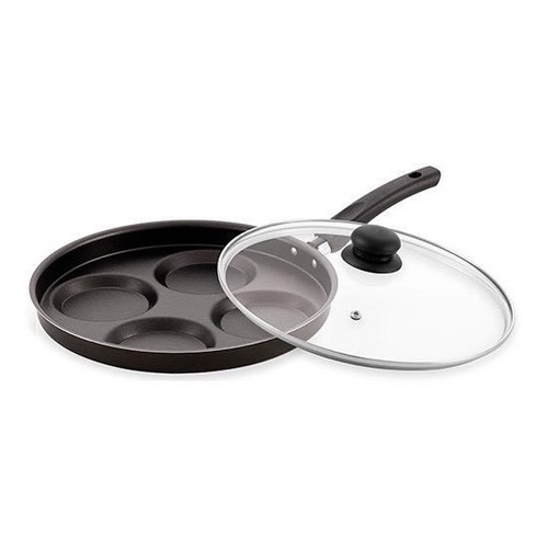 Frigideira 4 Ovos Multiuso Antiaderente Com Tampa De Vidro em Oferta na Shopee