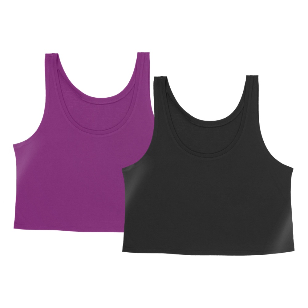 Kit 2 Cropped Regata Cavado Good Look Dry Fit Proteção Solar UV Feminino Fitness Academia Treino Blusinha Confortável