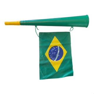 Corneta Vuvulzela Com Bandeira Brasil Copa Do Mundo Torcedor