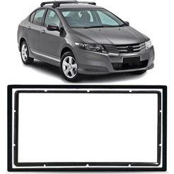 Moldura De Painel 2 Din 7" Polegadas City DX 2009 à 2012 Preto