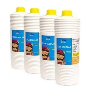 4 Unid. Cola Branca 1Kg Lavável Pira escolar em Oferta na Shopee