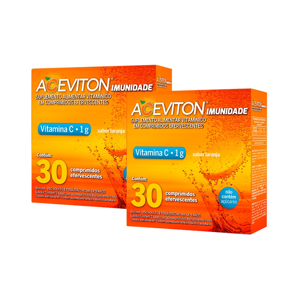 Vitamina C Aceviton Imunidade 60 Comprimidos Efervescentes