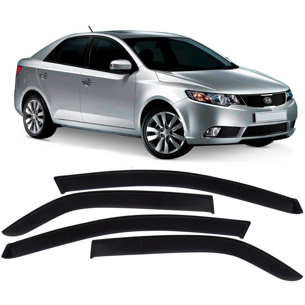 Calha De Chuva Defletor Kia Cerato 2009 A 2013 4 Portas Fume Ecoflex 84.010A