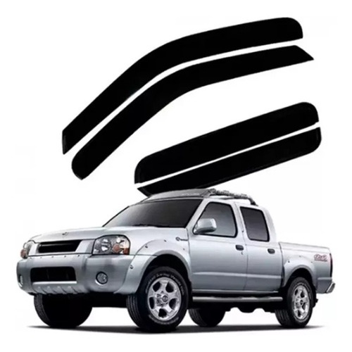 Calha de Chuva Defletor Nissan Frontier 2001 a 2016 4 Portas Ecoflex