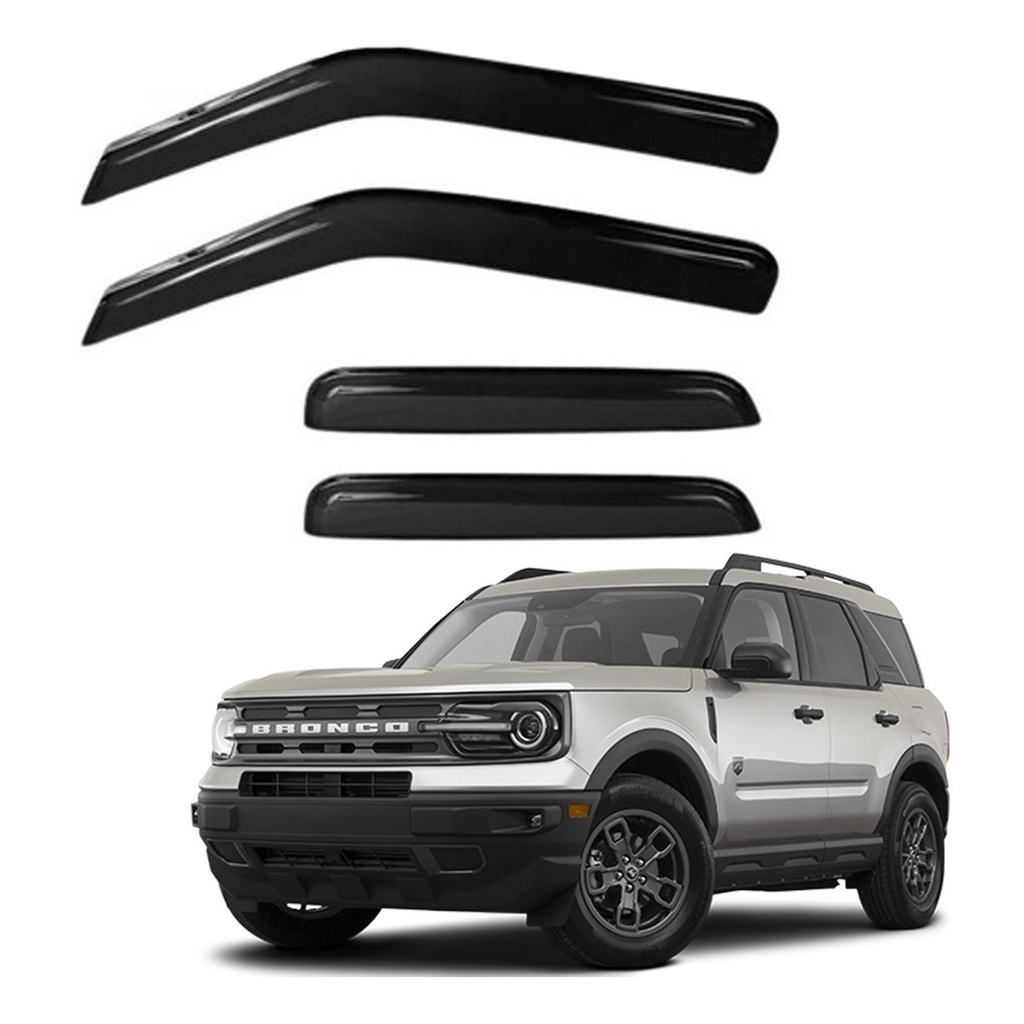 Calha De Chuva Defletor Ford Bronco 2021 2022 2023 4 Portas Fumê Tiger FD9535