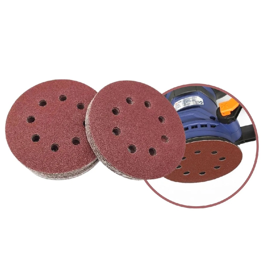 DISCO LIXA 125MM (05 ) 8FUROS P/LIX EXCENTRICA 5 UNID. GR180 MTX 738089 P180 - Home & Living