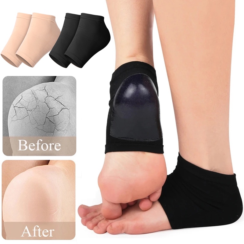 Protetor De Calcanhar De Silicone Manga Protetora Almofadas De Esporão Para Alívio Da Dor Plantar Fasciitis Reduzir A Pressão No