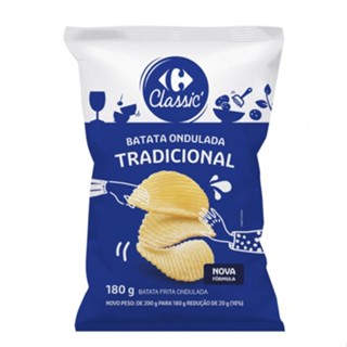 Batata Frita Ondulada Tradicional Classic 180g Carrefour