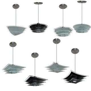 Lustre Luminaria Pendente com 03 Vidros para 01 lâmpada - vários modelos de vidros