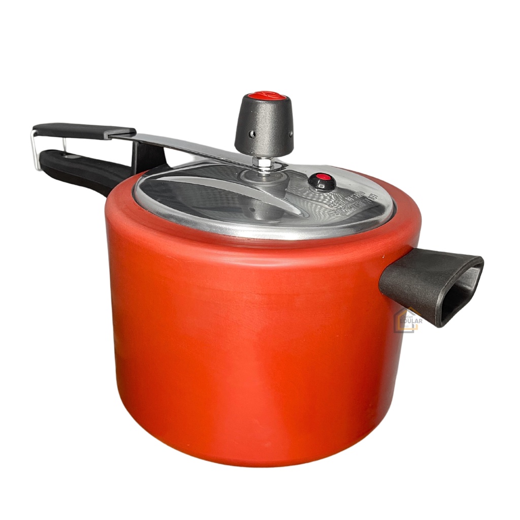 Panela de Pressão 4,5L 5 Camadas Antiaderente Teflon INMETRO Cor Vermelho Rouge