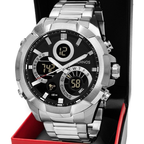 Relógio Technos Masculino Digiana Prata W23721AAC/1P