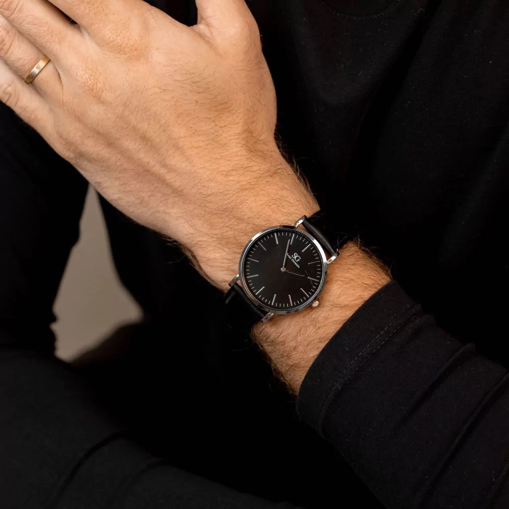 Detalhes do Relógio Masculino Preto Murray Black Hill 40mm