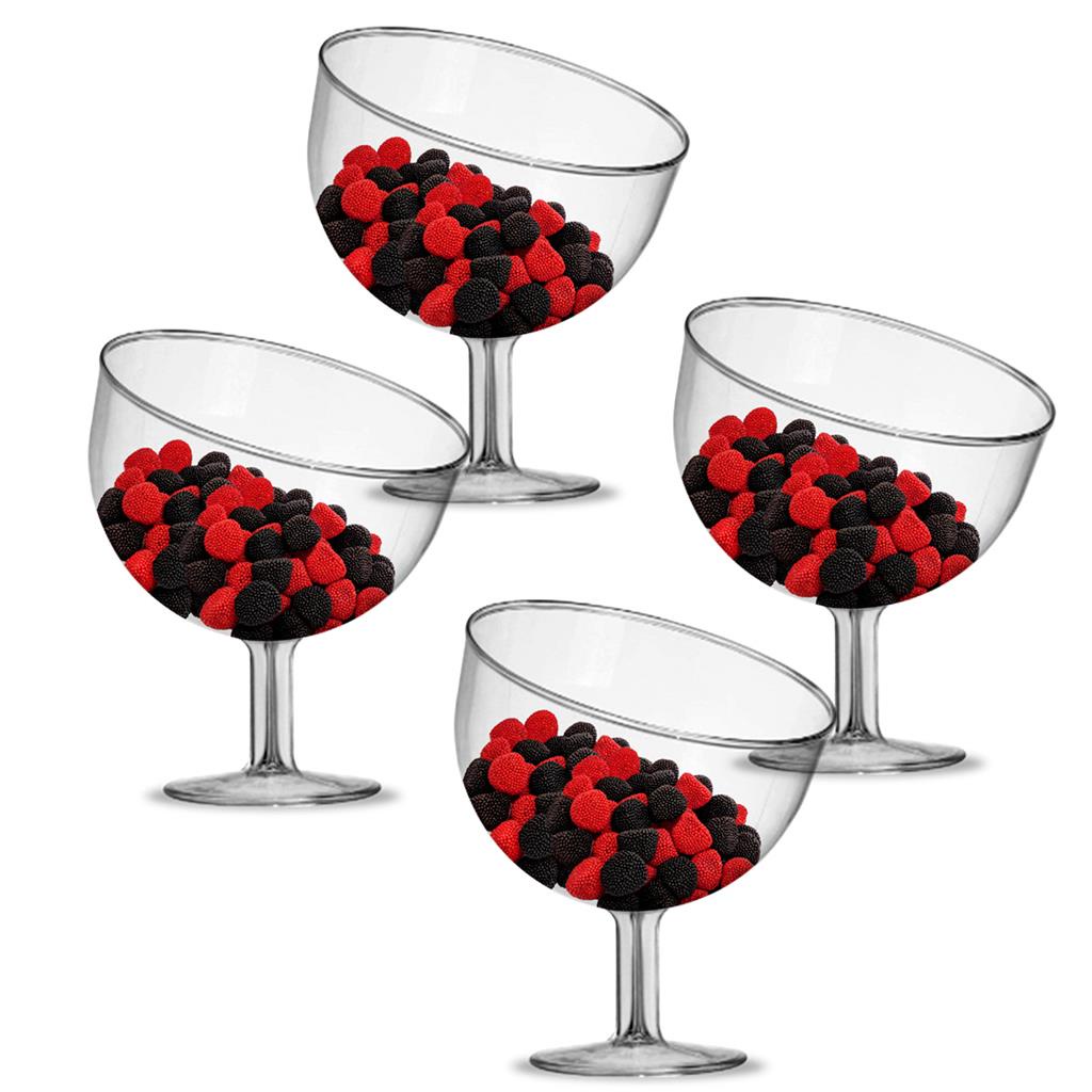 Kit C/4 Taca Inclinada Tropical Acrilico 1 Litro 16,5x20cm em Oferta na Shopee