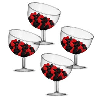 Kit C/4 Taca Inclinada Tropical Acrilico 1 Litro 16,5x20cm em Oferta na Shopee