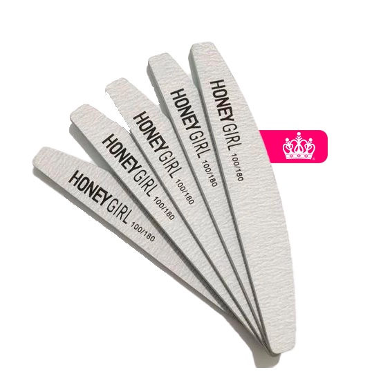 Kit 5 Lixas Boomerang Preta (100/180) - Honey Girl em Oferta na Shopee