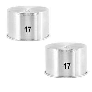Kit 2 Forma Bolo Redonda Fundo Fixo Alumínio 17x10 Assadeira em Oferta na Shopee