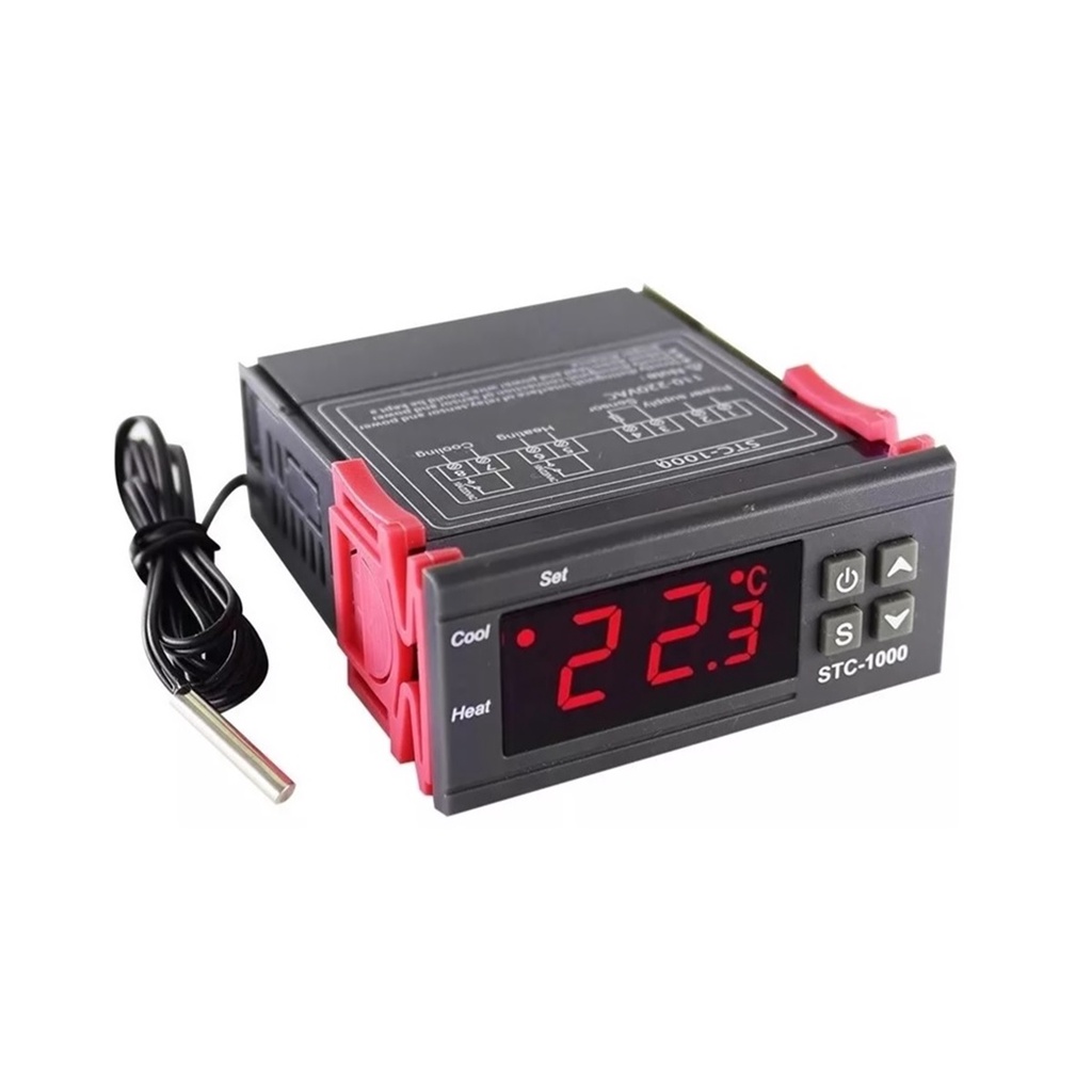 Termostato Digital Controlador de Temperatura 110/220V STC-1000