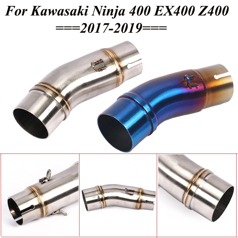 Motocicleta Ninja400 Z400 2017-2019 Tubo Médio De Escape Encaixe 51mm Ponta