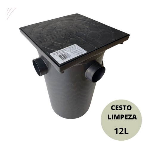 Caixa Gordura 12 Litros Com Cesto Para Limpeza Sinfonada Casa 240x365x240mm