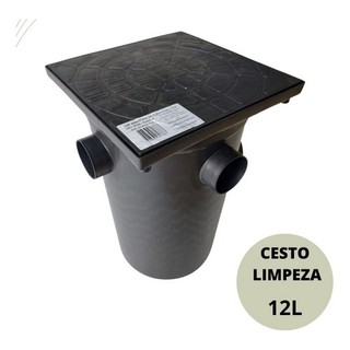 Caixa Gordura 12 Litros Com Cesto Para Limpeza Sinfonada Casa 240x365x240mm
