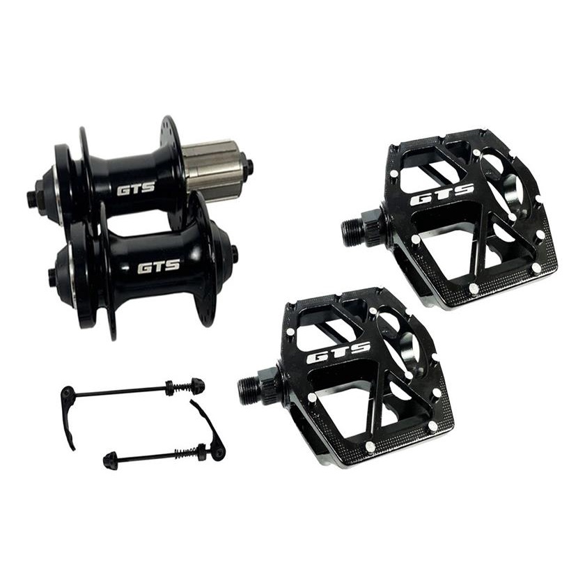 Par Cubo Rolamento 36f Gts K7 Disco 8/9/10v+pedal Plataforma