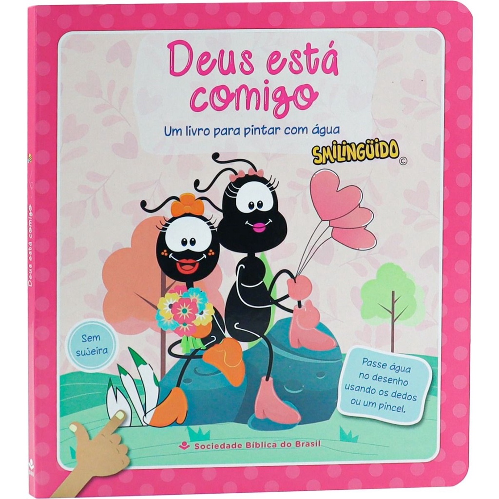Deus está Comigo | Um livro para pintar com água | Capa Dura | Smilinguido em Oferta na Shopee