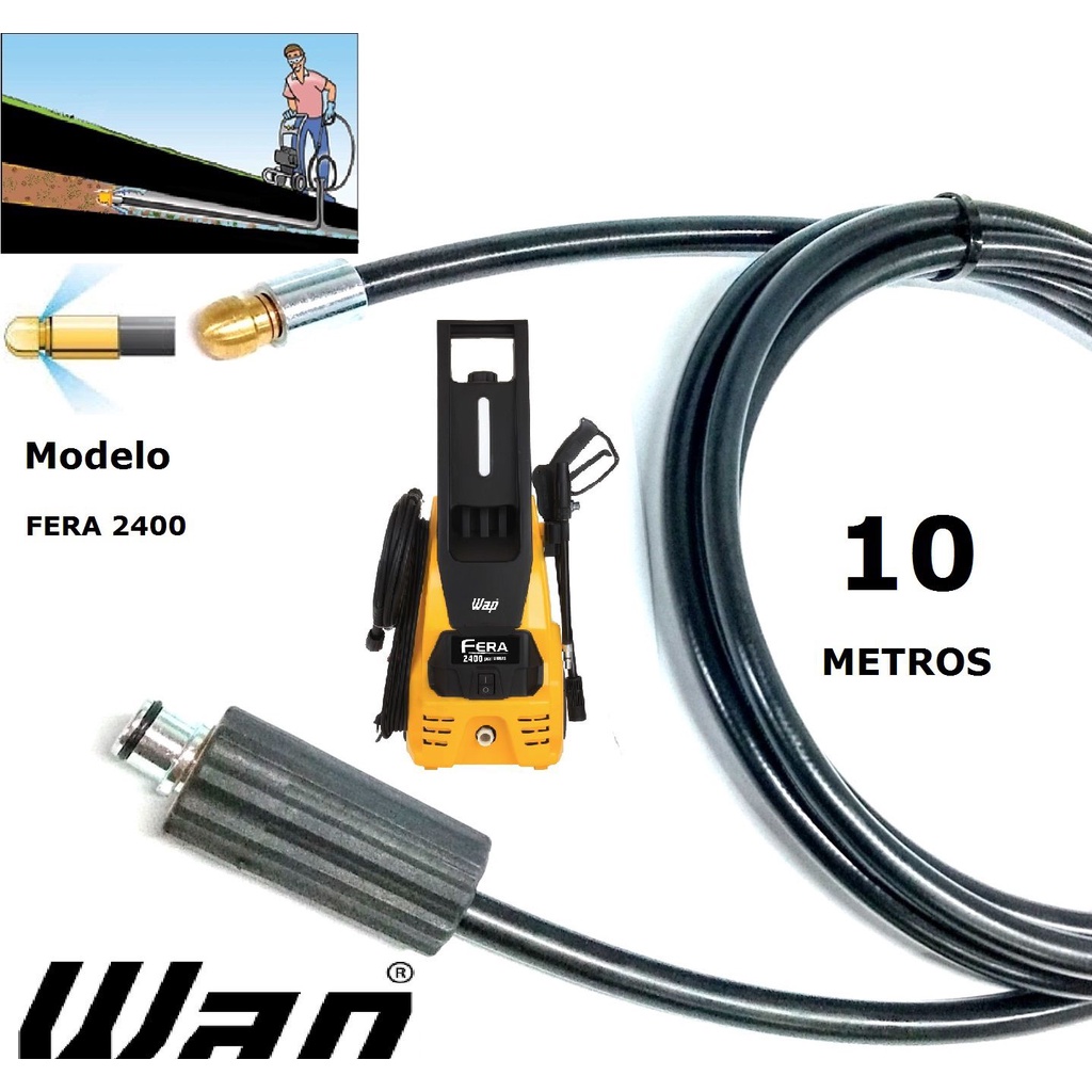 Mangueira desentupidora de tubulação WAP - 10 Metros - Wap FERA