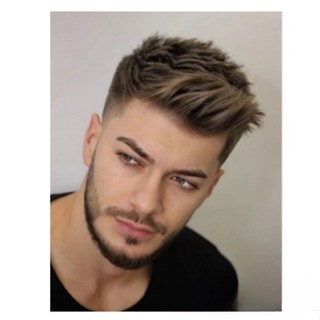 Perucas Oblíquas Franja Europeias E Americanas Masculinas Cabelo Curto Masculino