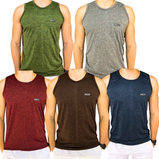 5 Regata Masculina Camisetas Dry Fit Academia Moda Fitness sem manga