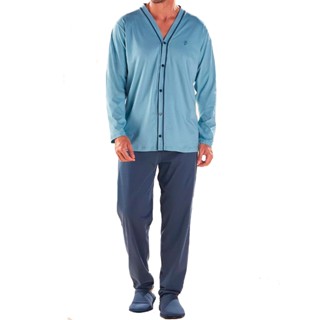 Pijama Inverno Abertura Frontal Calça Masculino Adulto Pzama