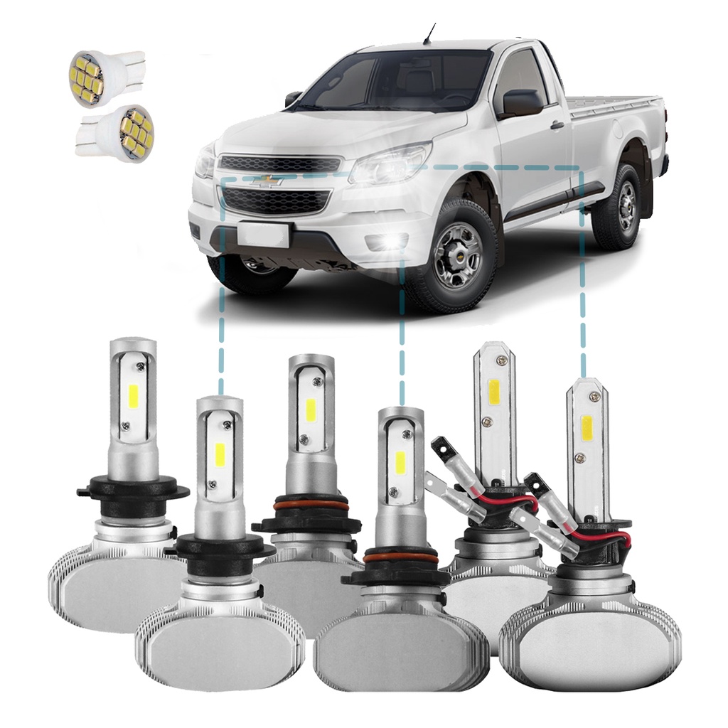 Kit Ultra Led S1 Chevrolet S10 2012/2015 12000Lm 6500k em Oferta na Shopee