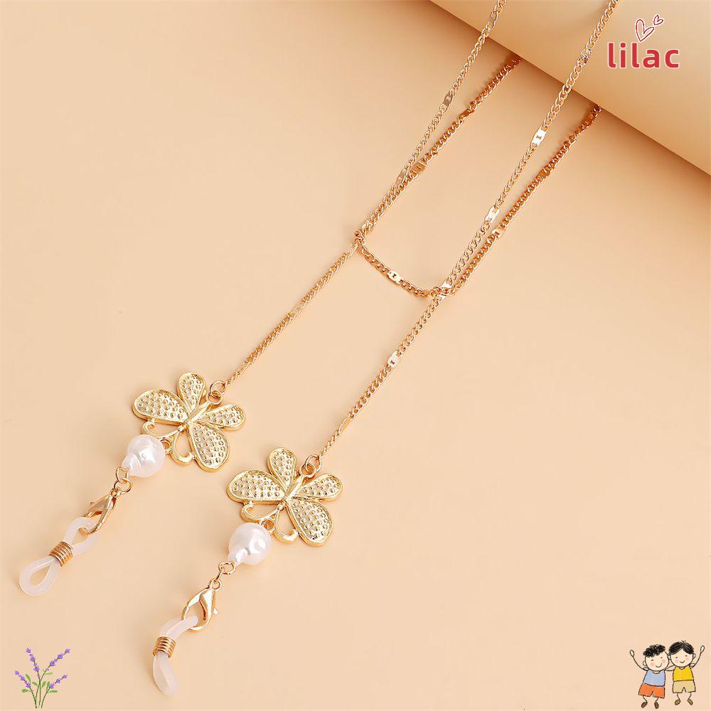 LILAC2 Corrente De Óculos Feminina Com Pescoço Ajustável Correia Para O Cordão Facial