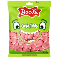 Bala de Gelatina Beijos 1kg - Docile