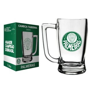 Caneca De Cerveja Chopp Grande Vidro Palmeiras Palestra Porco 340Ml em Oferta na Shopee