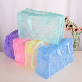 Criativo Home Travel Flower Flor De Viagem Saco De Cosmética Transparente À Prova D