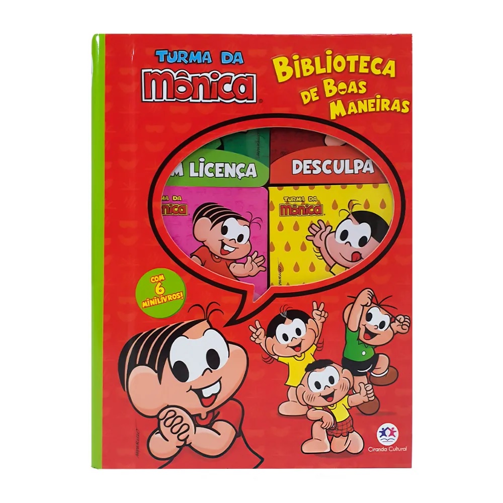 Detalhes do Box com 6 Minilivros Turma da Mônica - Biblioteca de boas maneiras | Ciranda Cultural