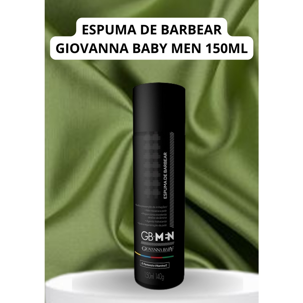 Espuma de Barbear D-Pantenol e Vitamina E Giovanna Baby Men 150ml e 140g