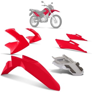 Kit Carenagem Plástico Cromo Forte 4 Peças Para Moto Bros 150 2009 2010 2011
